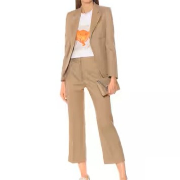 NWT Stella McCartney Carlie High Rise Kick Flare Pants Camel Size IT44/US8 - Picture 1 of 15